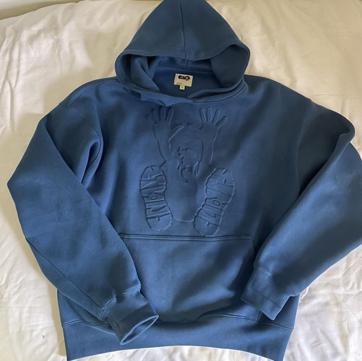 Clints Clint’s Inc Blue Stencil Hoodie Size US S / EU 44-46 / 1 - 1 Thumbnail