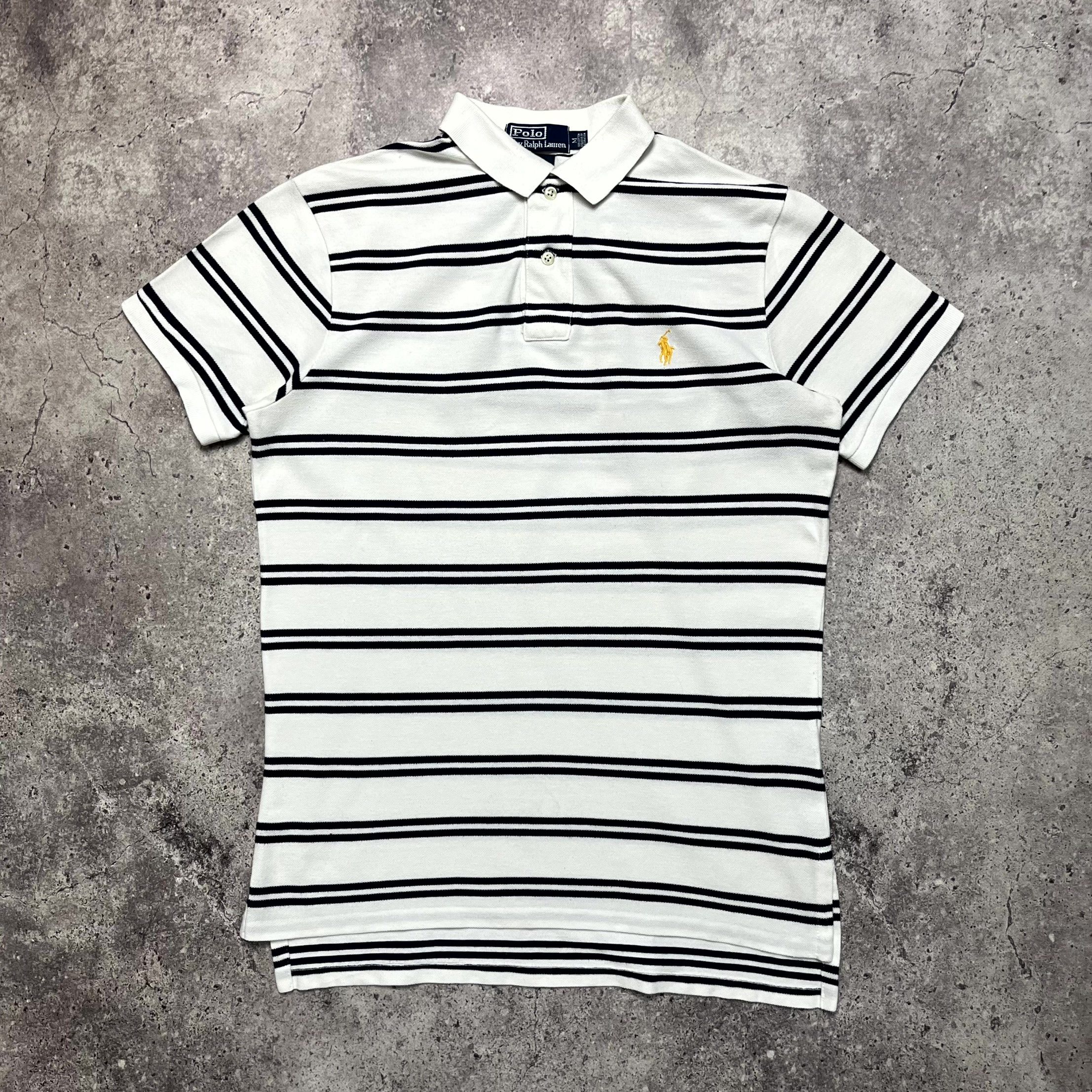Polo Ralph Lauren Ralph Lauren Polo Striped White T-Shirt Custom Fit Size M Size US M / EU 48-50 / 2 - 1 Thumbnail