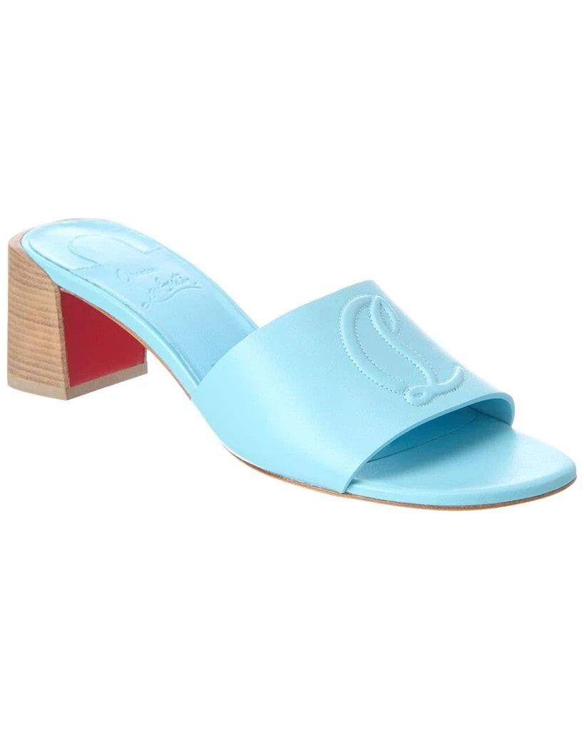 Christian Louboutin o1s1wg110125 CL55 Leather Mule in Blue Size US 10 / IT 40 - 1 Thumbnail