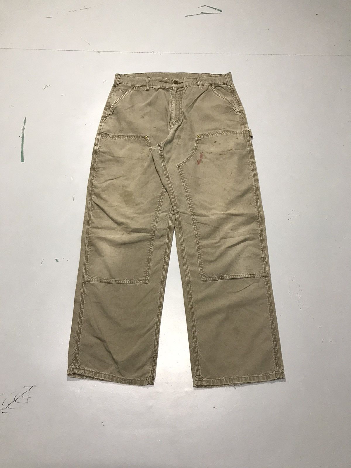 Carhartt Vintage Carhartt B195 LBR double knee workwear denim Size US 34 / EU 50 - 1 Thumbnail