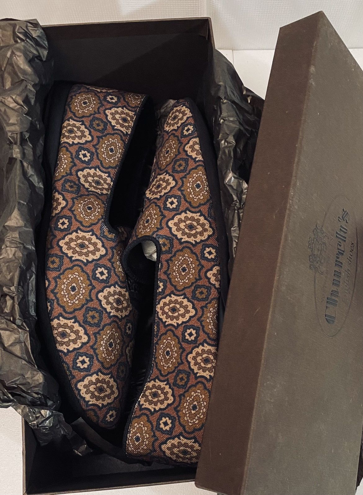 Church's Church’s 🏴󠁧󠁢󠁥󠁮󠁧󠁿 Kanvas Quilted Insole Suede House Slipper 11 New Size US 11 / EU 44 - 7 Thumbnail