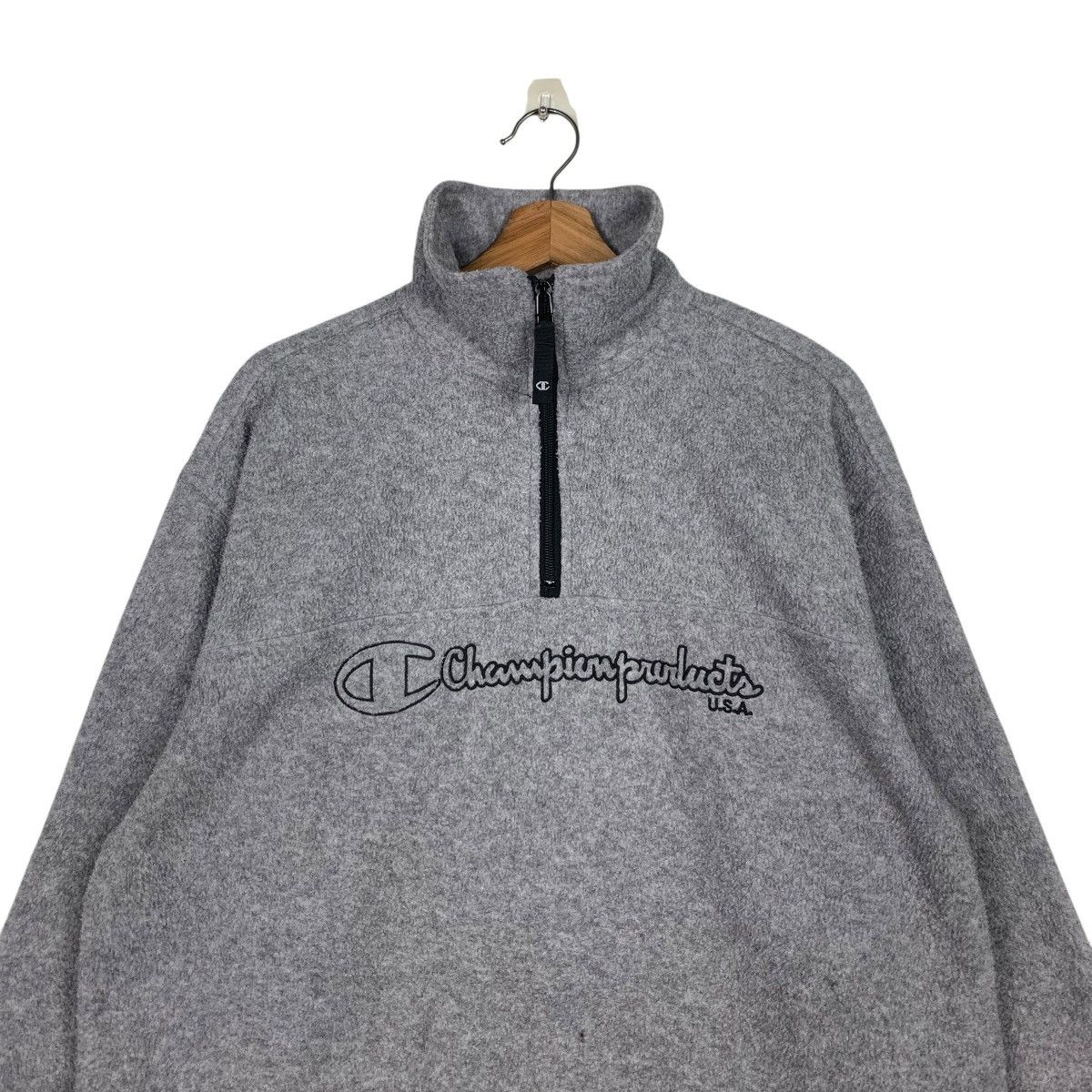 Champion CHAMPION Polartec Big Logo Half Zip Pullover Fleece 1954-C85 Size US L / EU 52-54 / 3 - 2 Thumbnail