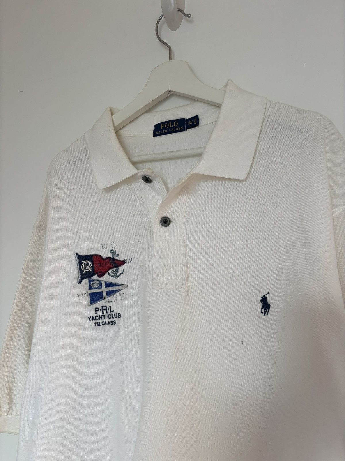 Polo Ralph Lauren Ralph Lauren Polo Yacht Club White Polo Shirt 2XLT Size US XXL / EU 58 / 5 - 1 Thumbnail