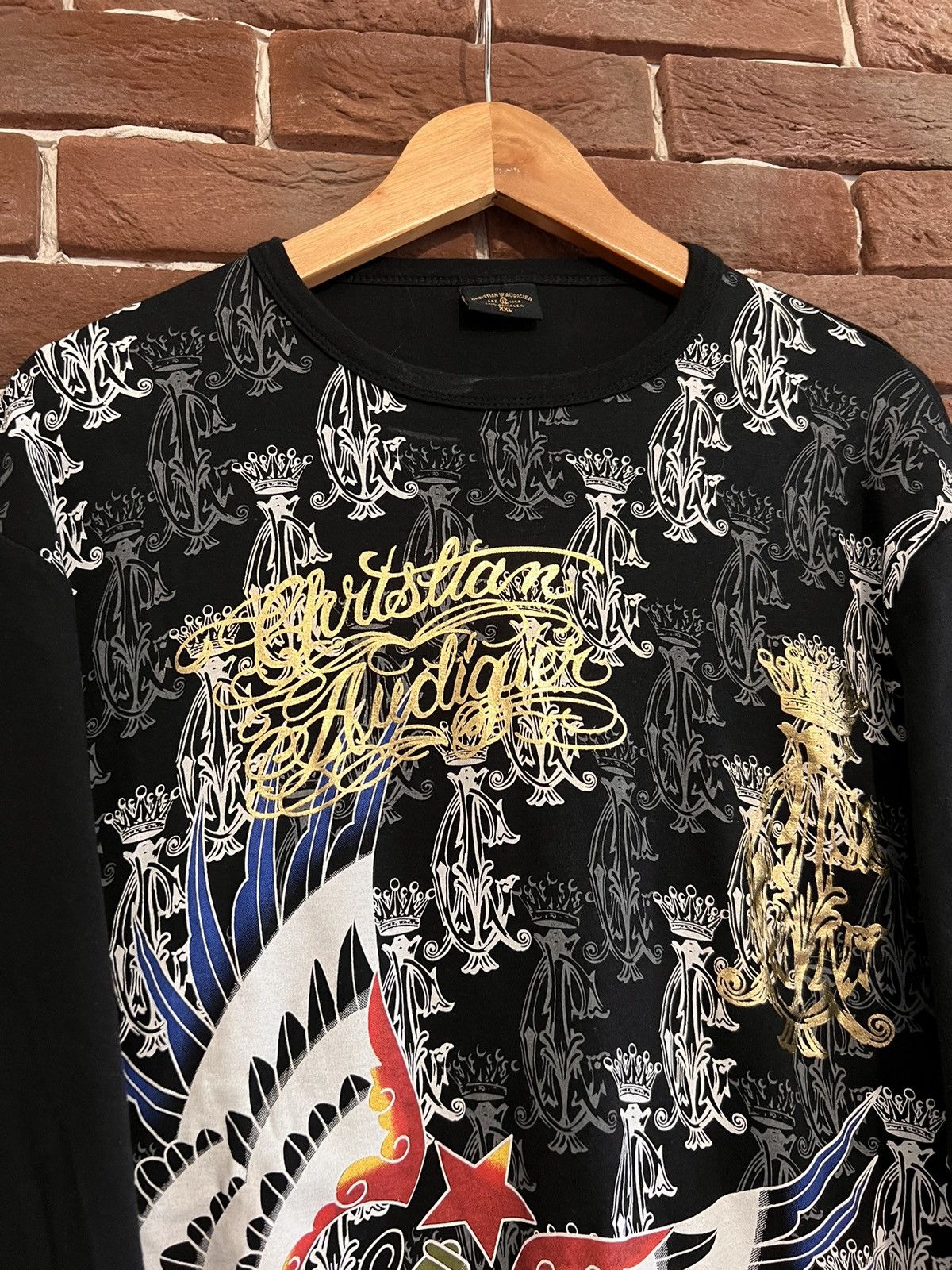 Christian Audigier Vintage Y2k Ed Hardy By Christian Audigier Longsleeve Hype Size US XXL / EU 58 / 5 - 3 Thumbnail