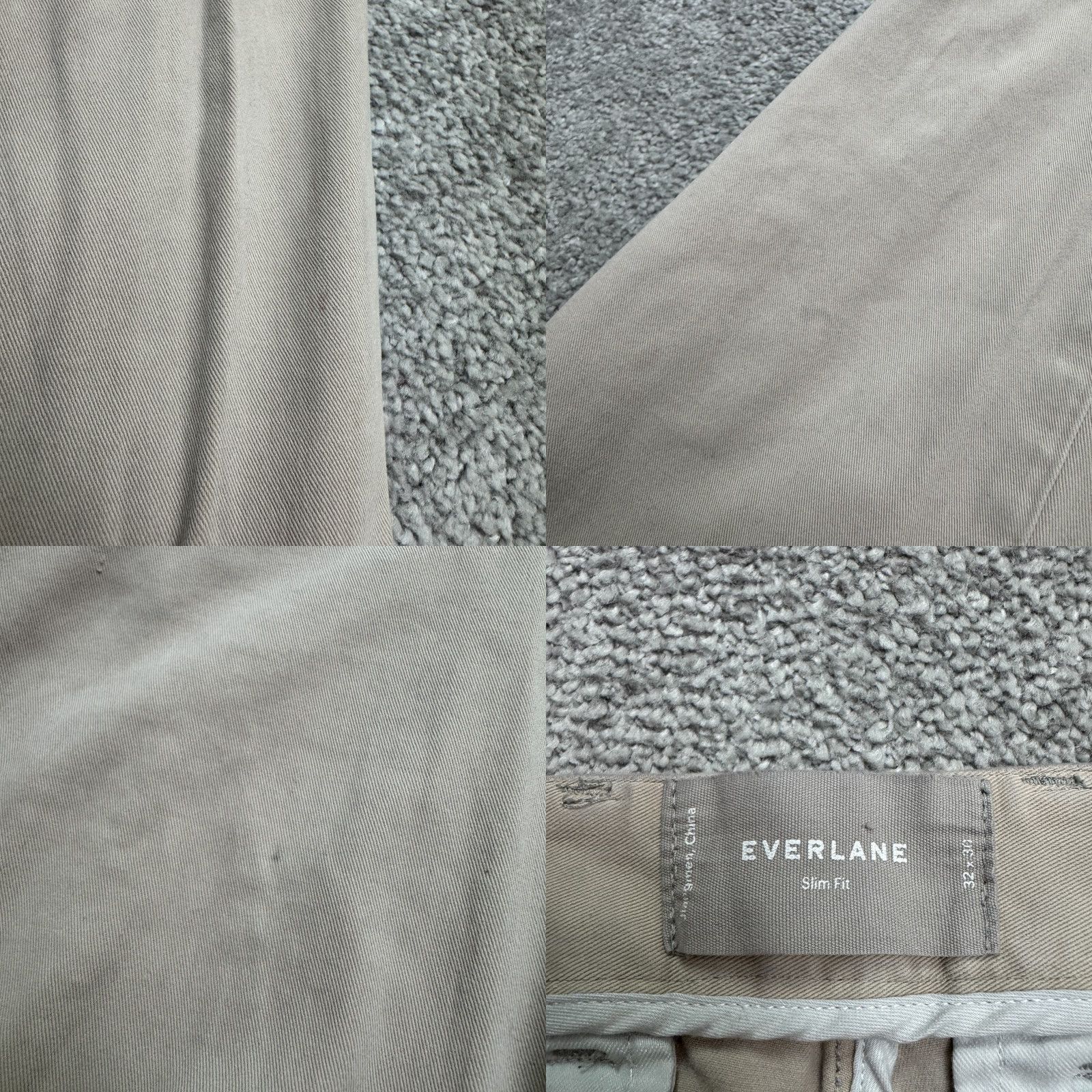 Everlane VINTAGE None Men's Pants Chino Slim Fit Khaki Beige Casual Workwear Stretch Canvas 32 Inseam Size US 32 / EU 48 - 8 Thumbnail