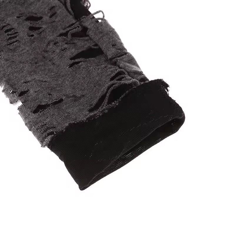 Other Gothic Black Fingerless Gloves Size ONE SIZE - 6 Thumbnail