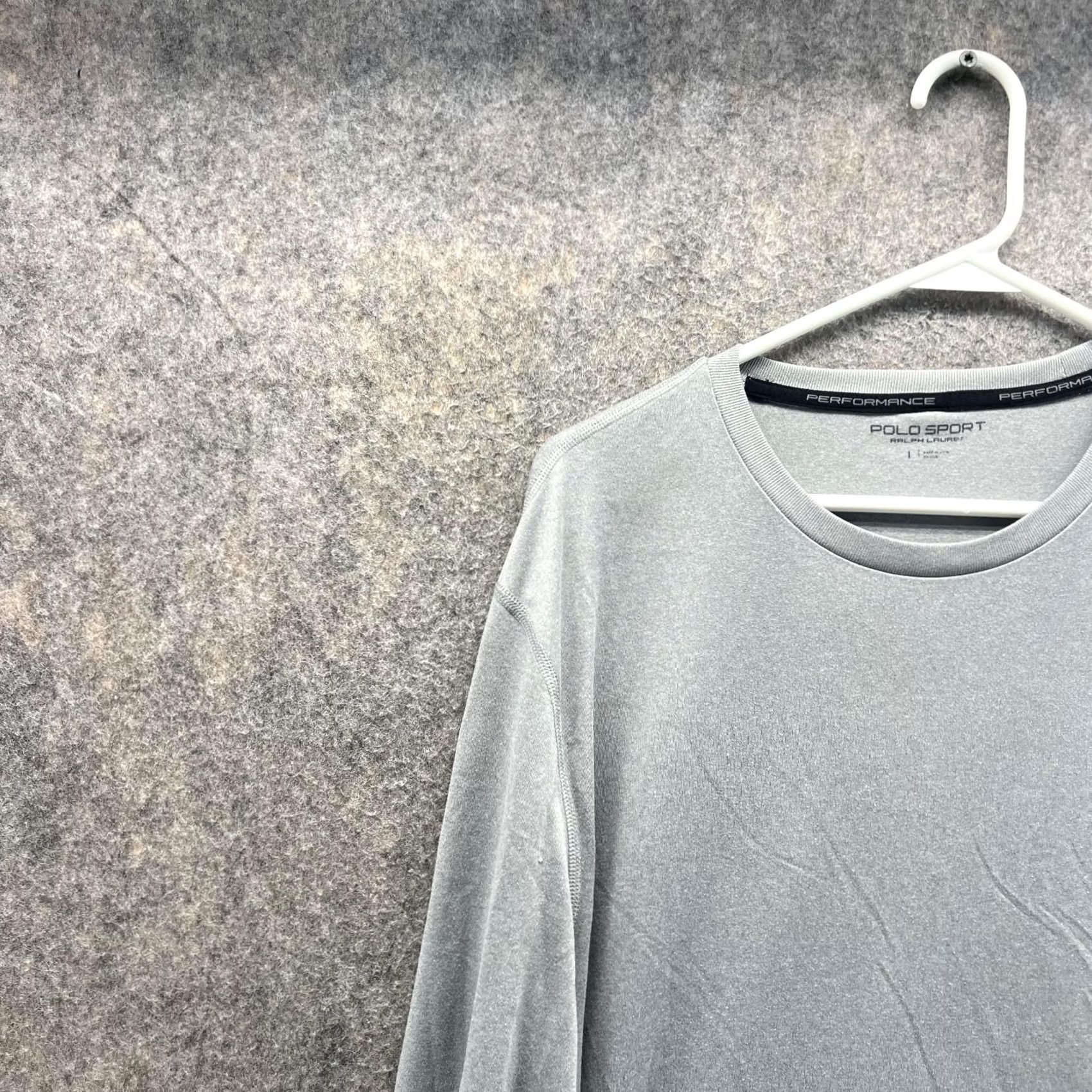 Polo Ralph Lauren Polo Ralph Lauren Shirt Men Large Gray Crew Neck Long Sleeve Cotton Logo VTG Shirt Size US L / EU 52-54 / 3 - 3 Thumbnail