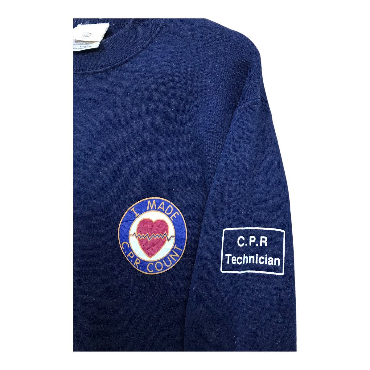 Tultex Vintage Tultex Life Support CPR Technician Sweatshirt Size US S / EU 44-46 / 1 - 4 Thumbnail