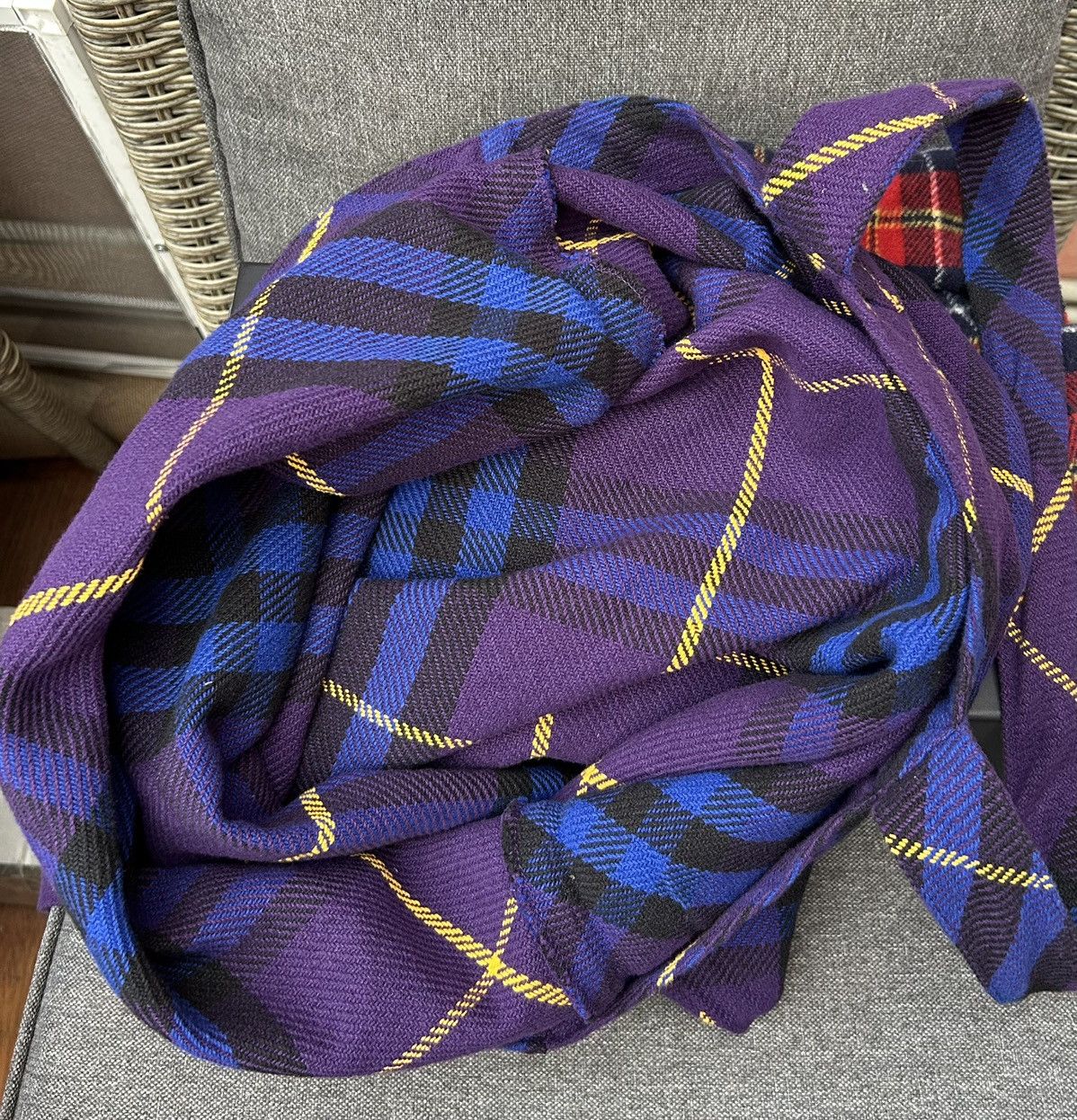 Burberry Burberry London Large Purple Nova Check Fabric Tote Bag Size ONE SIZE - 5 Thumbnail