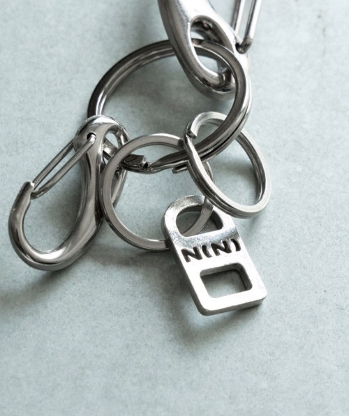 Number (N)ine Number nine N(N) LOGO PLATE HOLE KEY RING stk Size ONE SIZE - 7 Thumbnail
