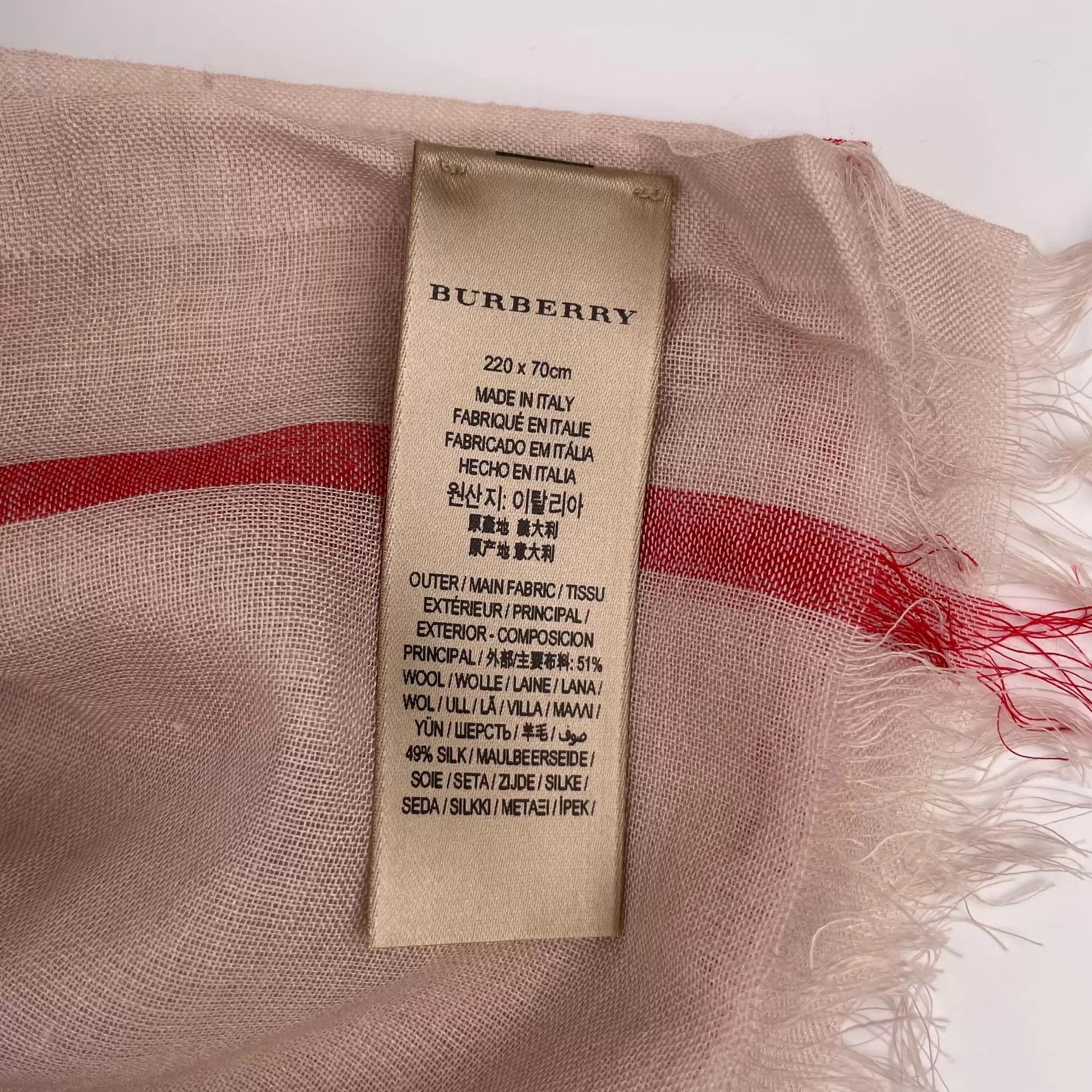 Burberry Burberry Scarf 220x70cm 260514LPZYB02 Size ONE SIZE - 4 Thumbnail