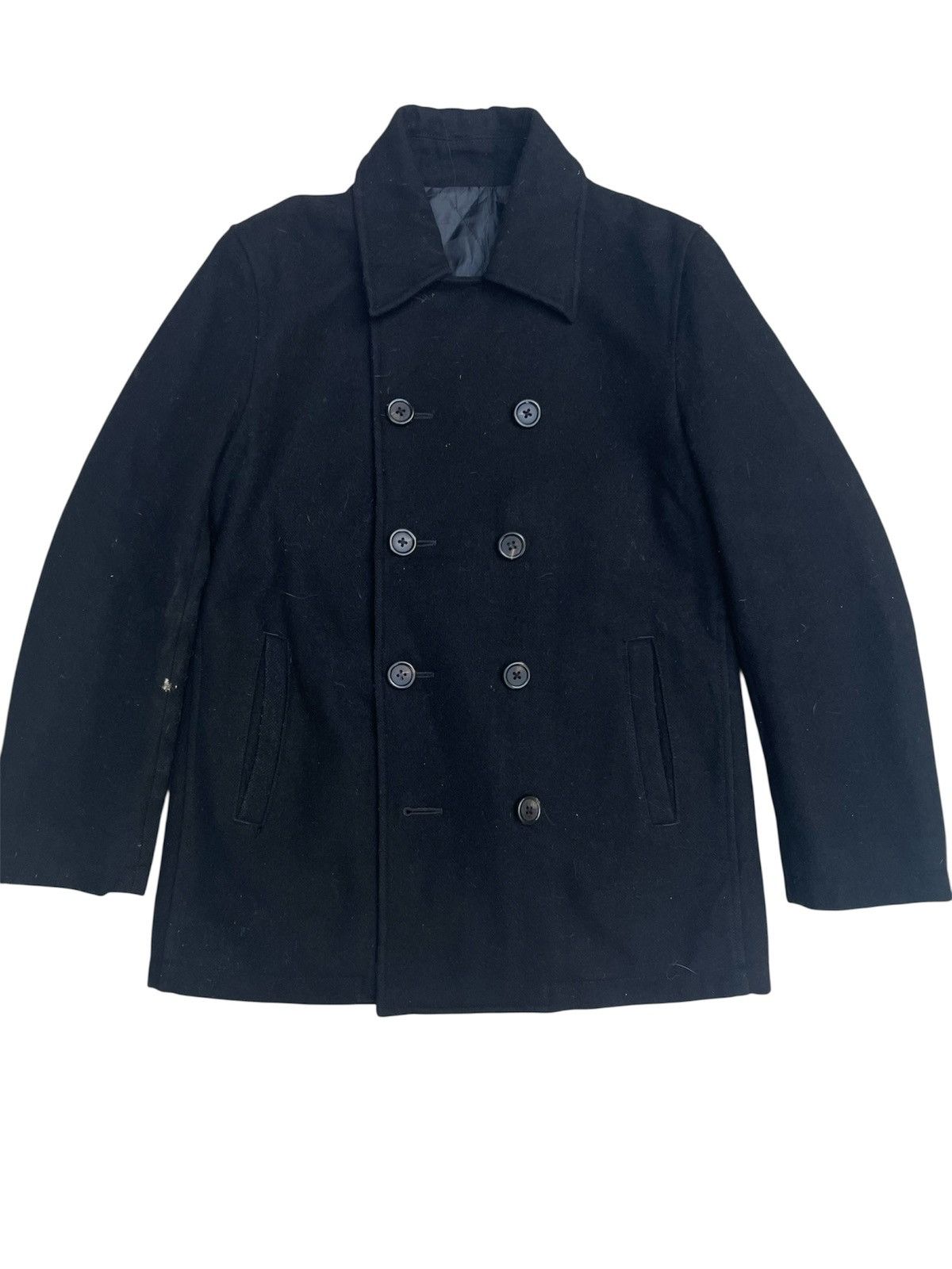 Ships Jet Blue SHIPS JET BLUE Wool Pea Coat - Inner Padded Lining Size US M / EU 48-50 / 2 - 1 Thumbnail