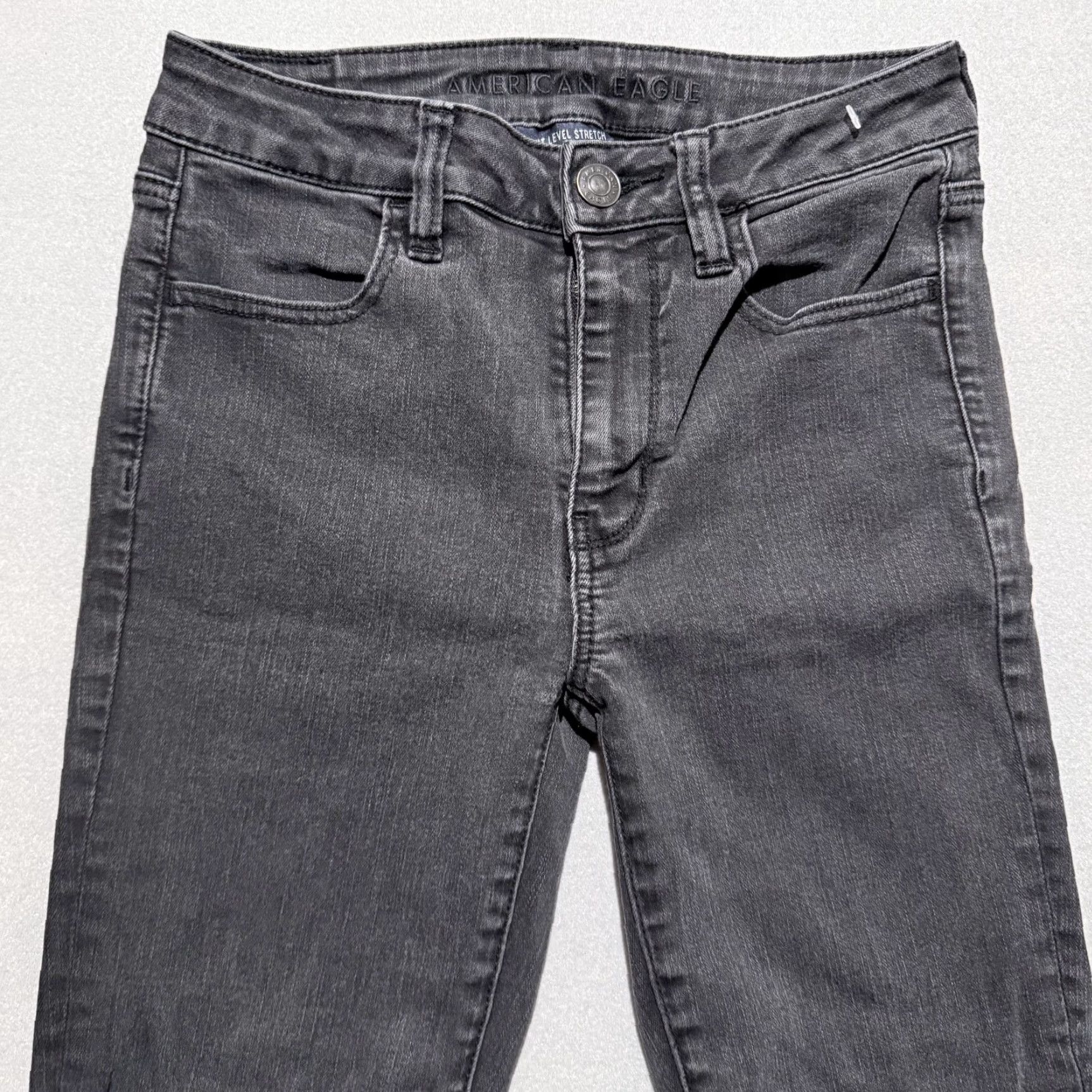 American Eagle Outfitters American Eagle NE(X)T Level Stretch Skinny Jeans Women's Gray Denim Mid Rise - 6 Size 28" / US 6 / IT 42 - 3 Thumbnail
