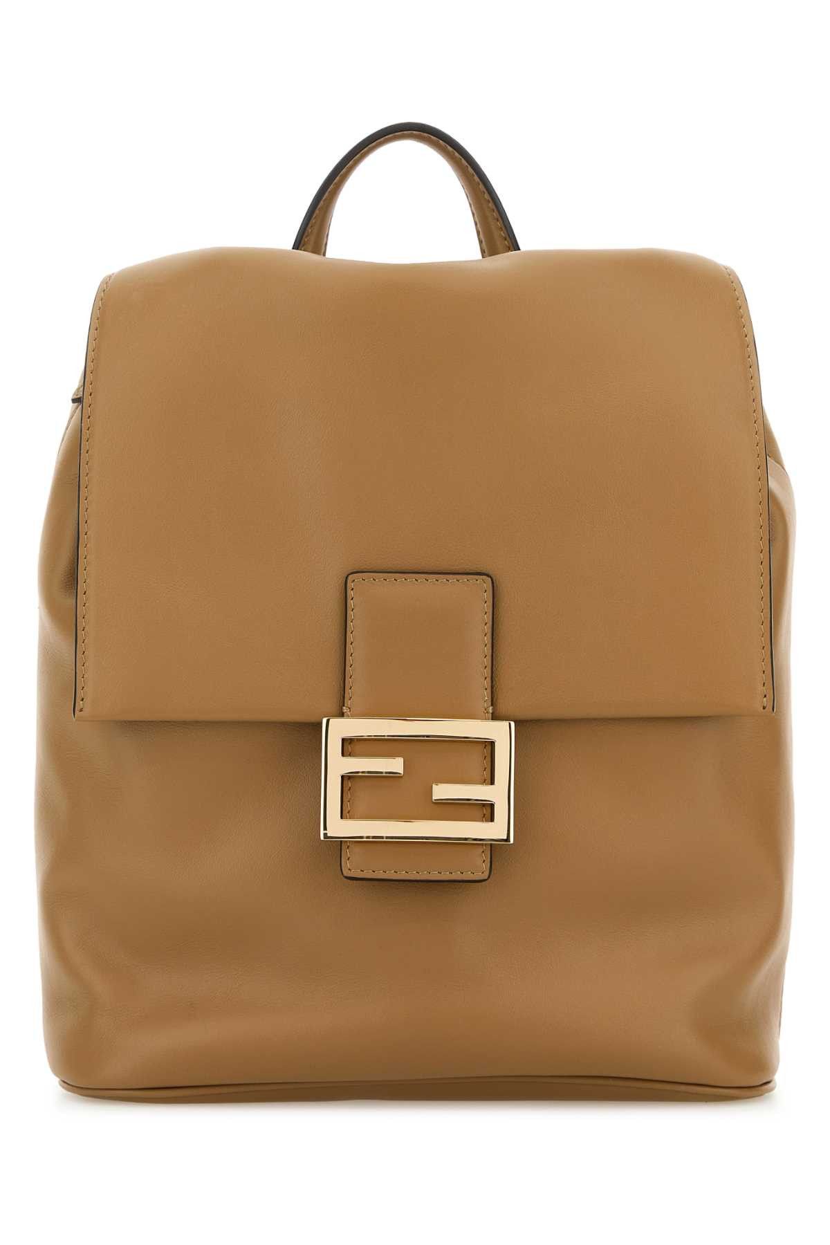 Fendi Camel Leather Backpack Size ONE SIZE - 1 Thumbnail