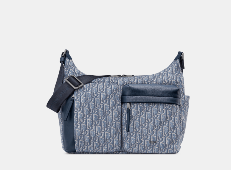 Dior o1w1db10426 1ESME1 Size: OS/ Medium Rider Hobo Bag in Blue Size ONE SIZE - 3 Thumbnail