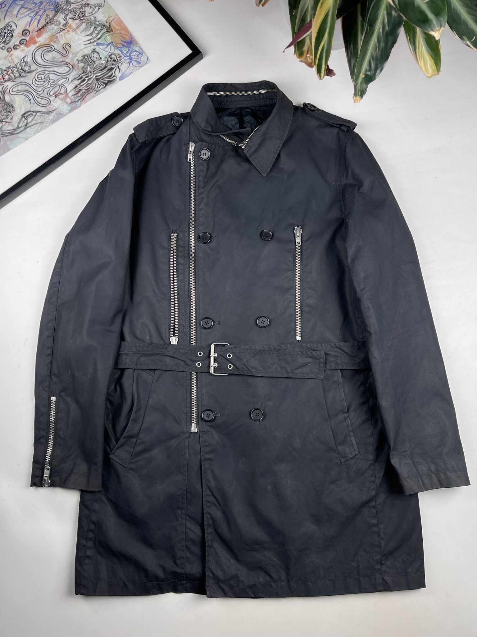 The Kooples The Kooples Gabardine Trench coat waxed punk Size US M / EU 48-50 / 2 - 1 Thumbnail