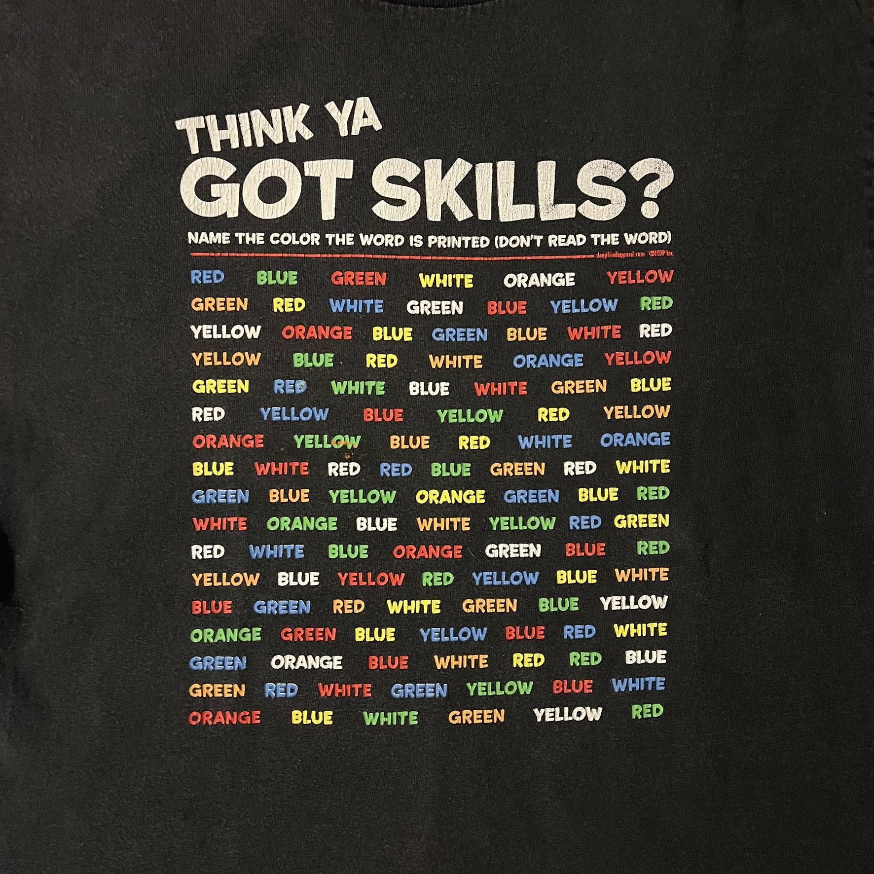 Vintage VTG Y2K 00s 2000s Think Ya Got Skills Funny Humor Tee Size US M / EU 48-50 / 2 - 4 Thumbnail