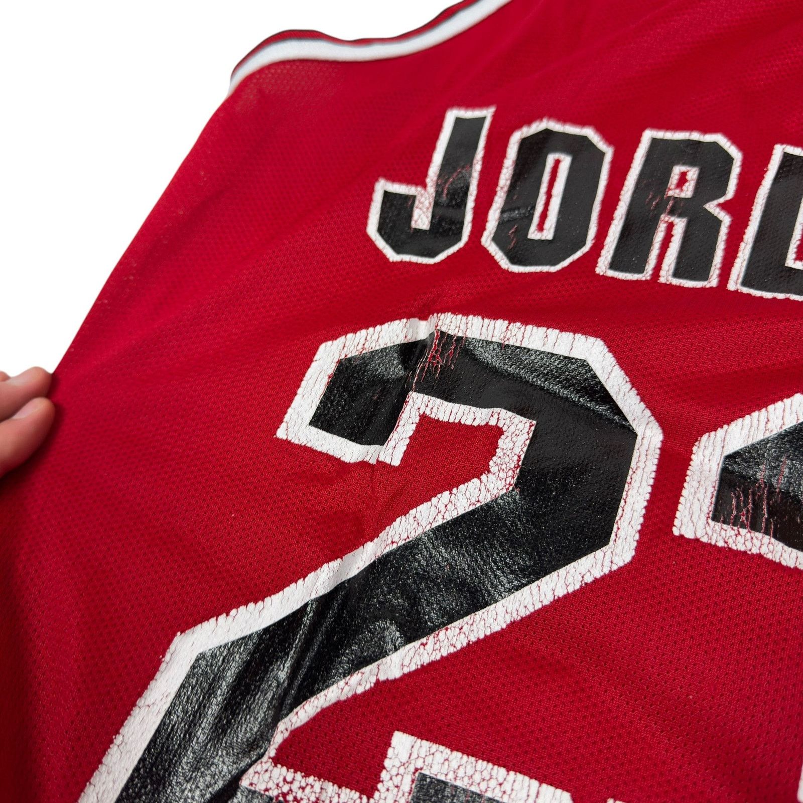 Champion × Vintage Champion Mens Red Chicago Bulls Michael Jordan #23 Jersey 40 Size US M / EU 48-50 / 2 - 5 Thumbnail