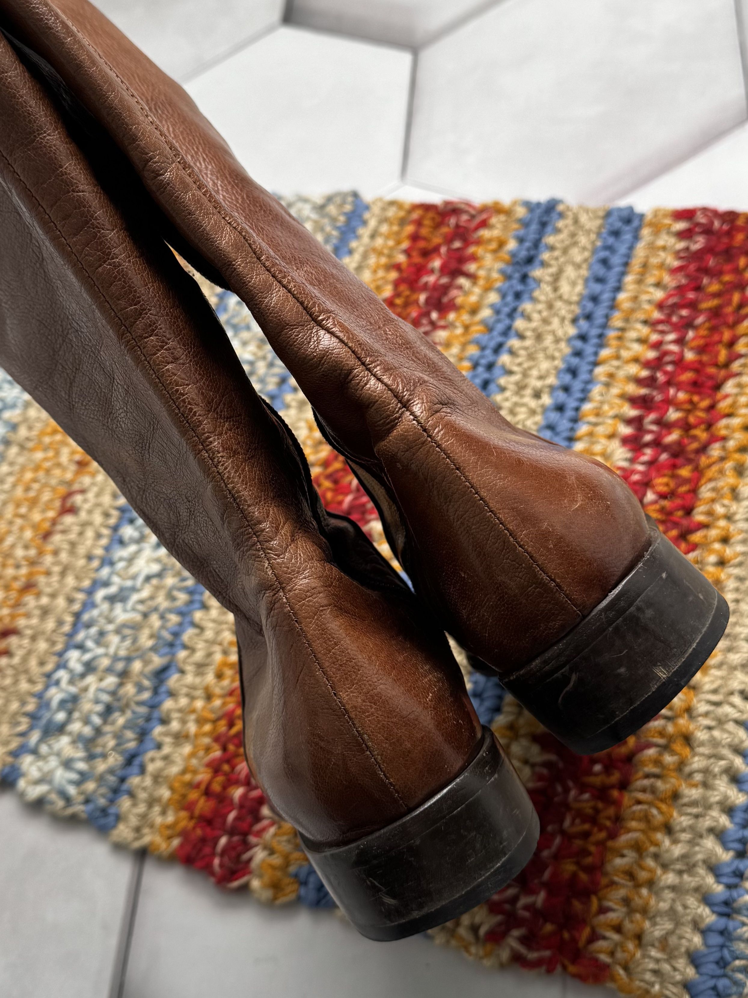Vintage Vintage Leather Boots (E4) Size US 7 / IT 37 - 9 Thumbnail