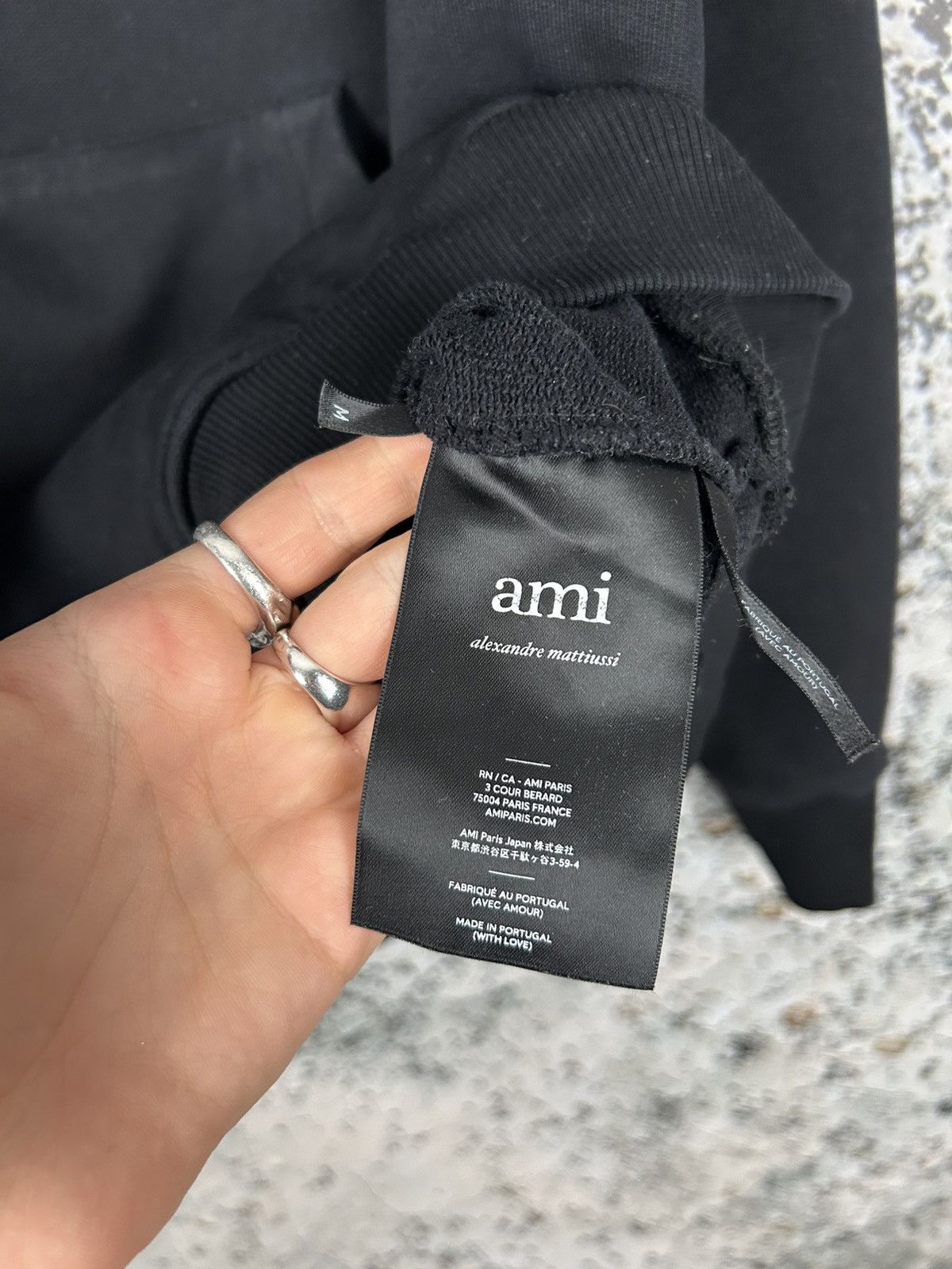 AMI AMI Alexandre Mattiussi Silence Black Hoodie Designer Rare Size US M / EU 48-50 / 2 - 6 Thumbnail