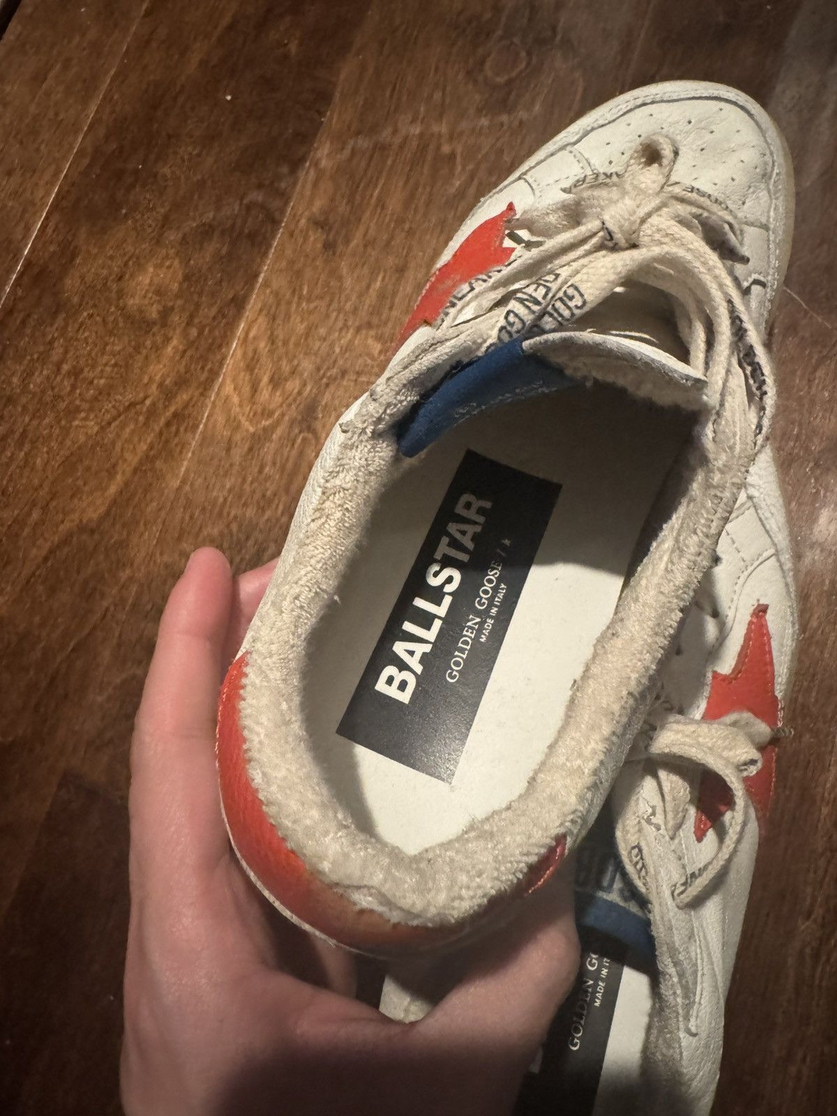 Golden Goose Golden Goose Ball Star “White Orange” Size US 6.5 / EU 39-40 - 9 Thumbnail