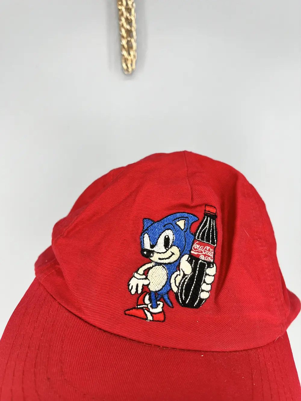 Sonic Lab Sonic the Hedgehog Coca Cola Soda Promotional Red Hat Cap Size ONE SIZE - 6 Thumbnail