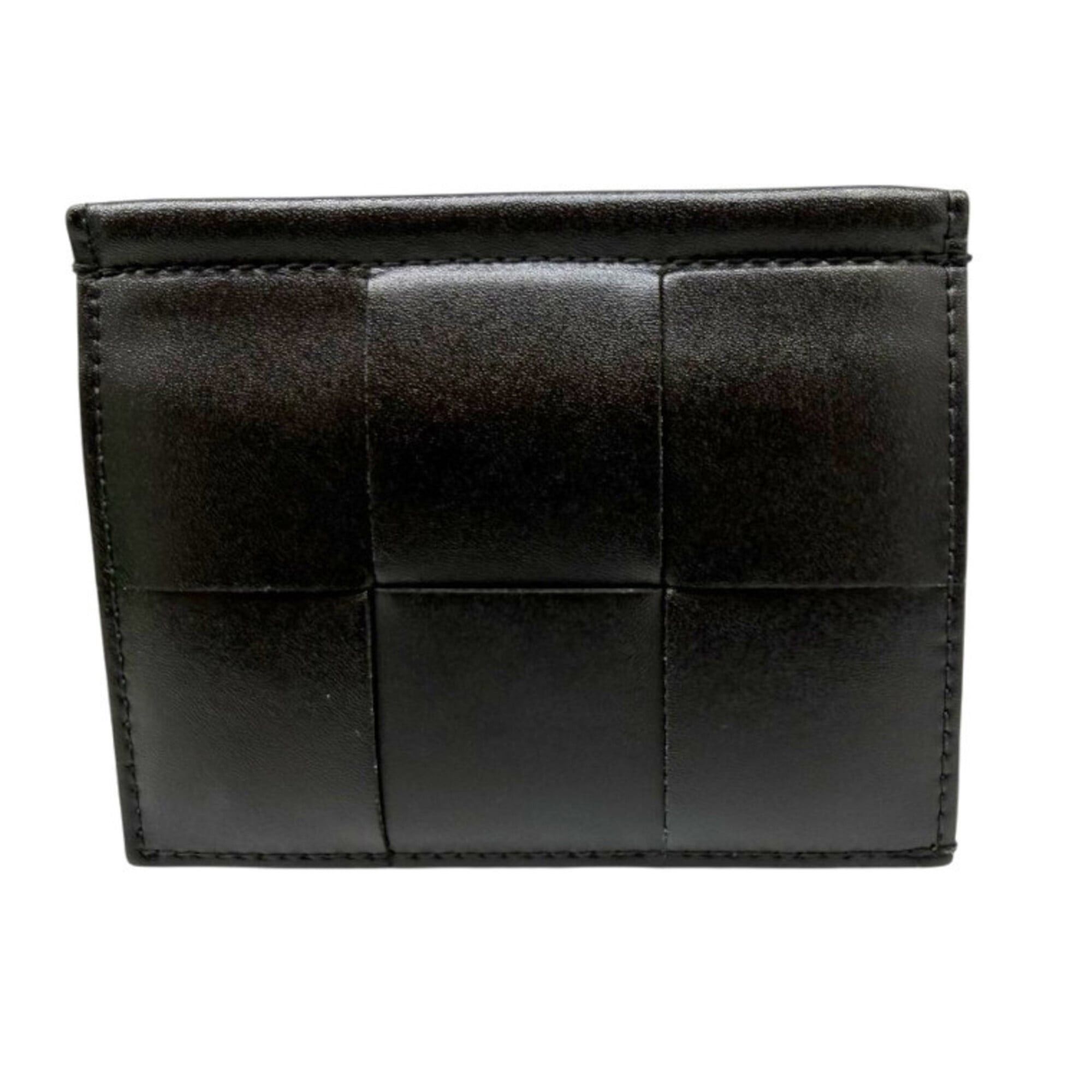Bottega Veneta BOTTEGA VENETA Cassette Flap Business Card Holder/Card Case, Black, Compact Leather Wallet, Men's/Women's Size ONE SIZE - 1 Thumbnail