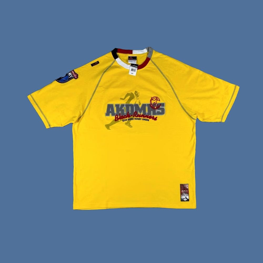 Akademiks VINTAGE Akademiks AKDMKS T-Shirt Rugby Patch Black-Yellow XXL Y2K Hip Hop Skate Men Mens Size US XXL / EU 58 / 5 - 1 Thumbnail
