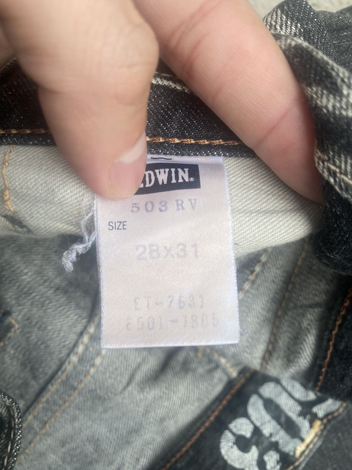 Edwin × Vintage Vintage y2k Edwin Clawmark Straightcut Jeans Size US 31 - 23 Thumbnail