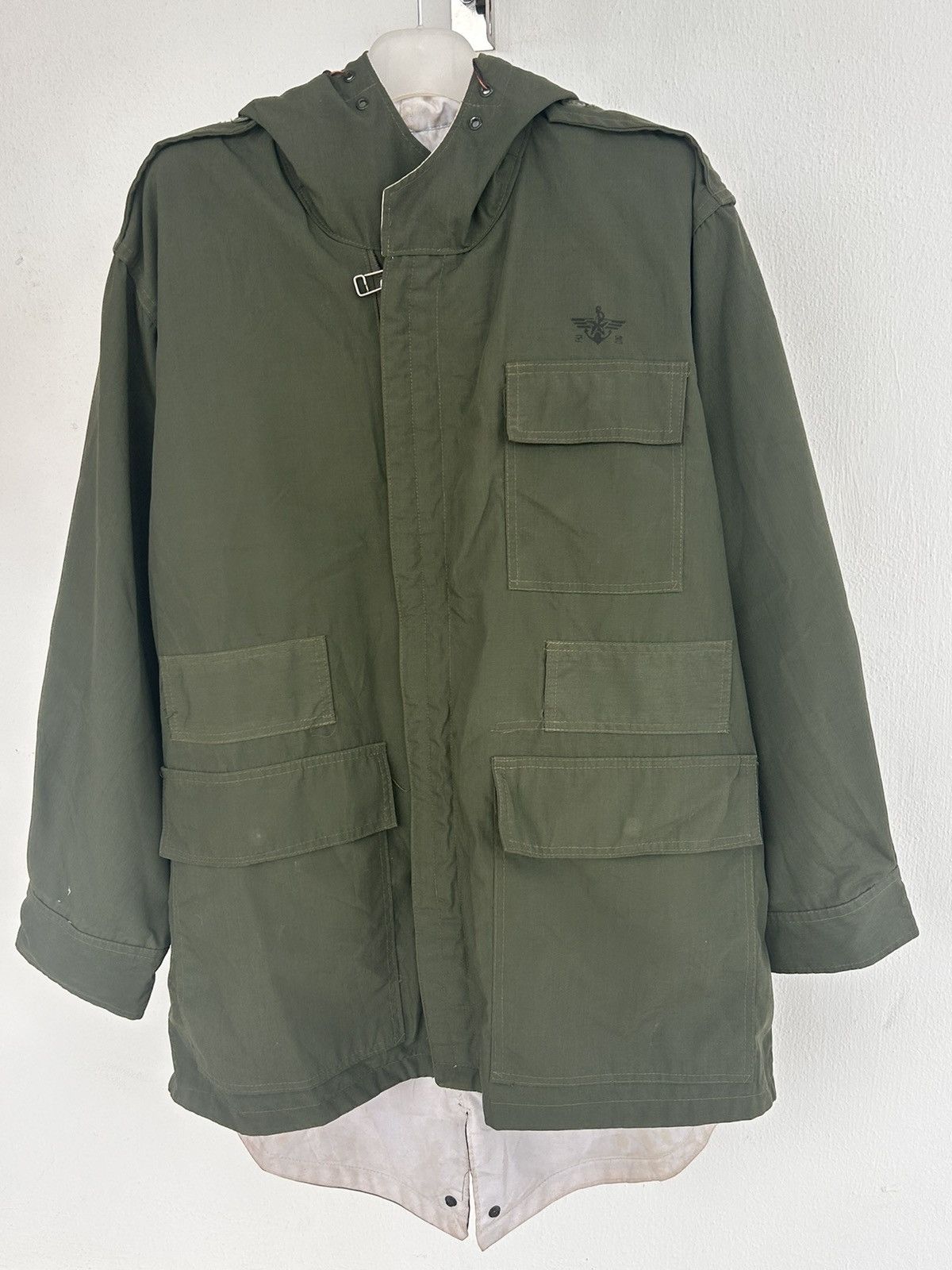 Vintage 90s military parka green