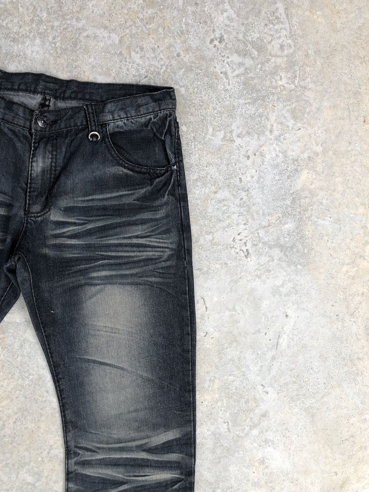 Japanese Brand Japanese Evolution Flared Jeans Distressed Jeans Size US 33 - 5 Thumbnail