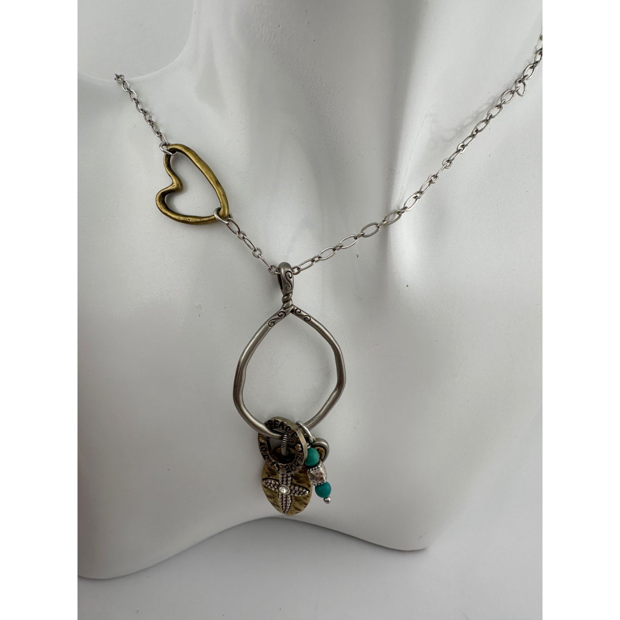 Brighton Brighton *BLESSED* Charm Necklace - Joy * Peace * Love with Size ONE SIZE - 5 Thumbnail