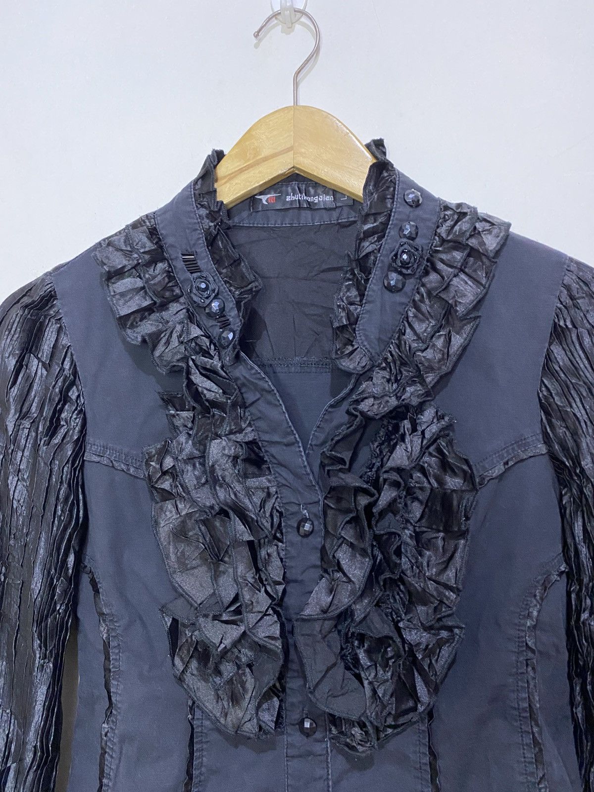 Black Ruffled Blouse If Six Was Nine Style