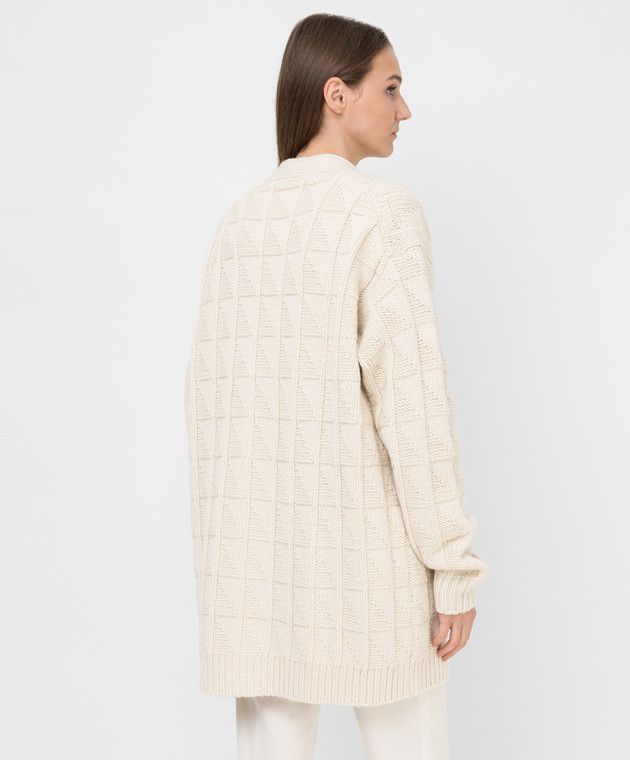 Jil Sander o1y1025 Cardigan in Ivory Size XS / US 0-2 / IT 36-38 - 4 Thumbnail