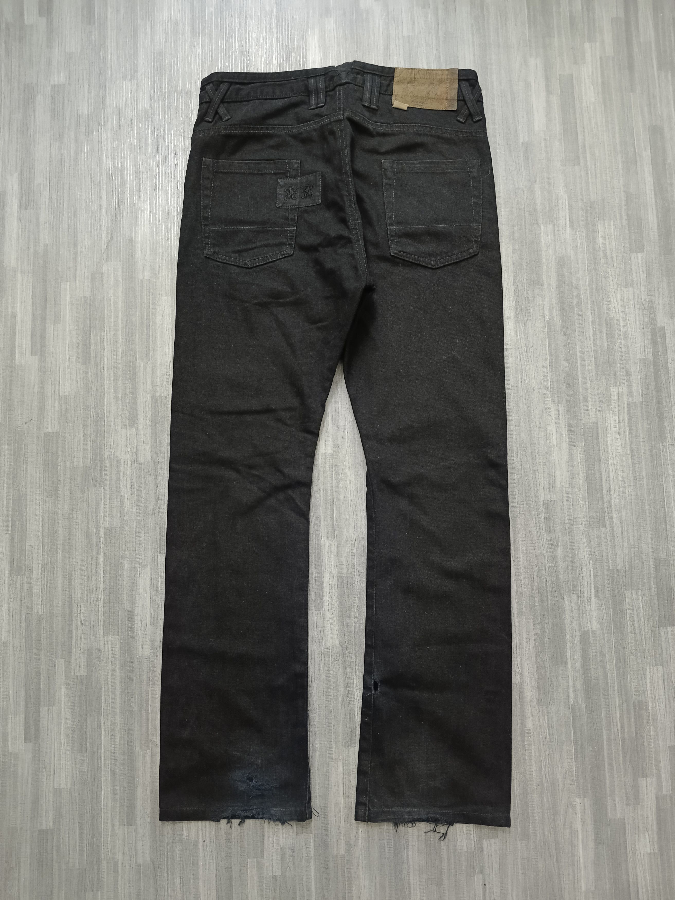 R.Newbold DiSTRESSED BLACK R NEWBOLD DENIM PANTS Size US 31 - 3 Thumbnail