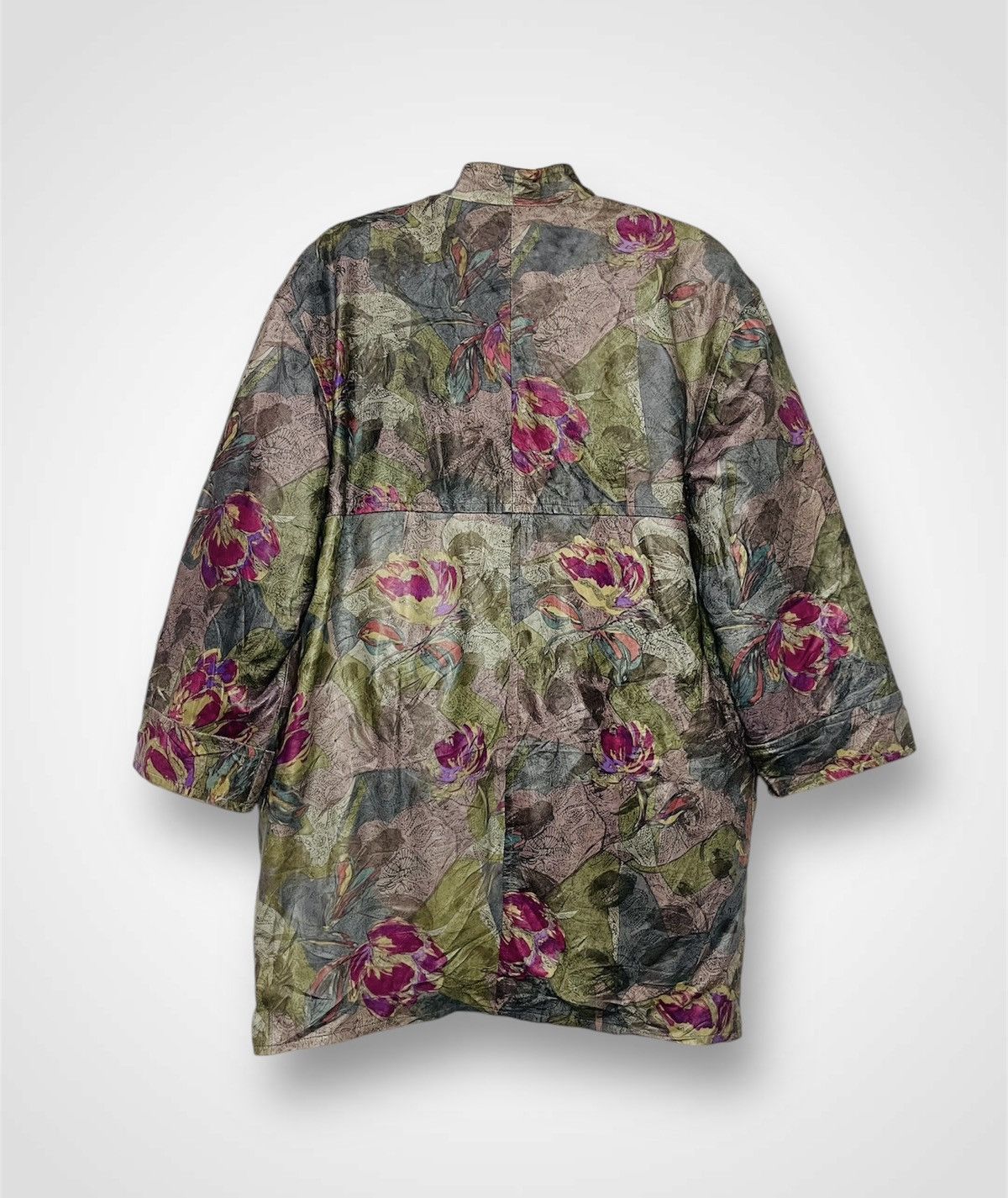 The Unbranded Brand Unbrand Floral Design PVC Leather Button Up Jacket (12) Size US XL / EU 56 / 4 - 2 Thumbnail