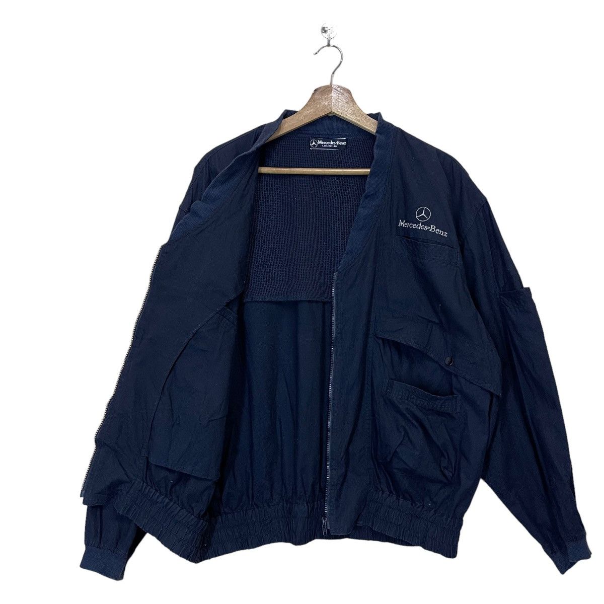 Japanese Brand 90s Mercedes Benz Zipper Bomber Jacket Size US L / EU 52-54 / 3 - 10 Thumbnail