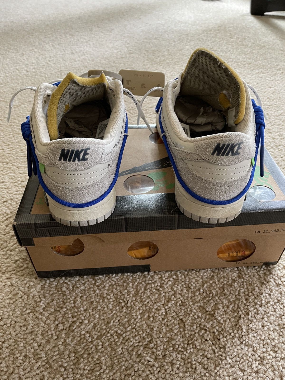 Nike × Off-White Off white x nike dunk low lot 32 of 50 Size US 8.5 / EU 41-42 - 8 Thumbnail
