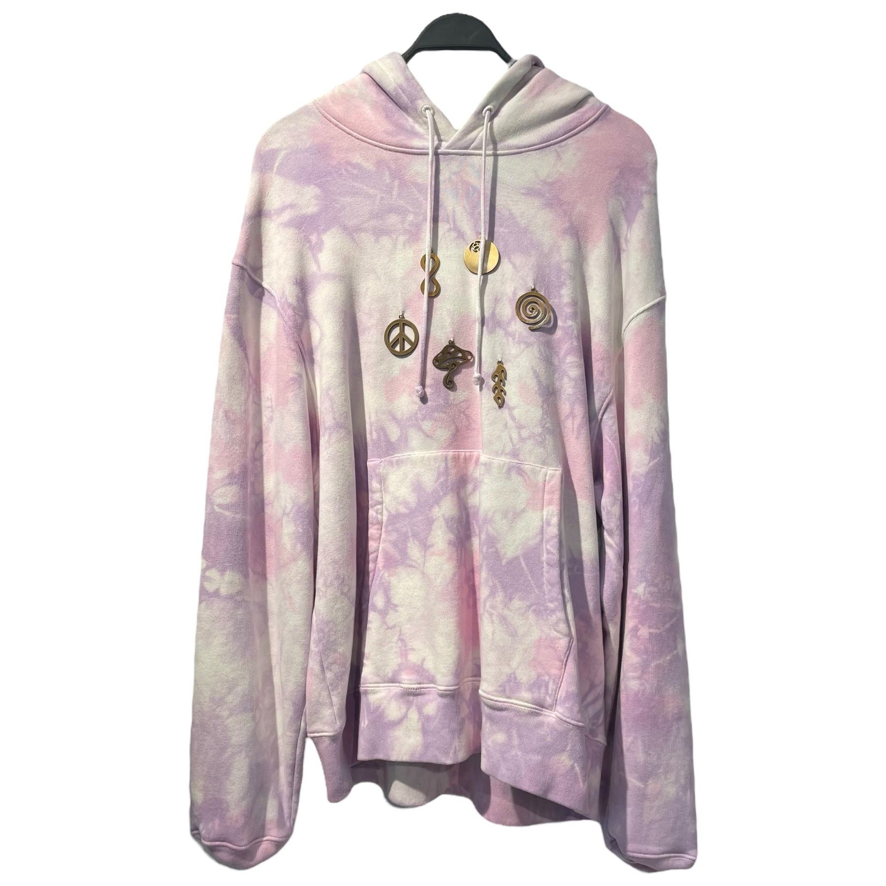 Dries Van Noten × Stussy Collab Embellished Drop Shoulder Tie Dye Hoodie Size US XL / EU 56 / 4 - 1 Thumbnail