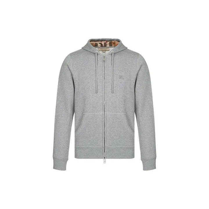 Burberry Burberry Hooded Long Sleeve Jacket in Light Gray Size US S / EU 44-46 / 1 - 1 Thumbnail