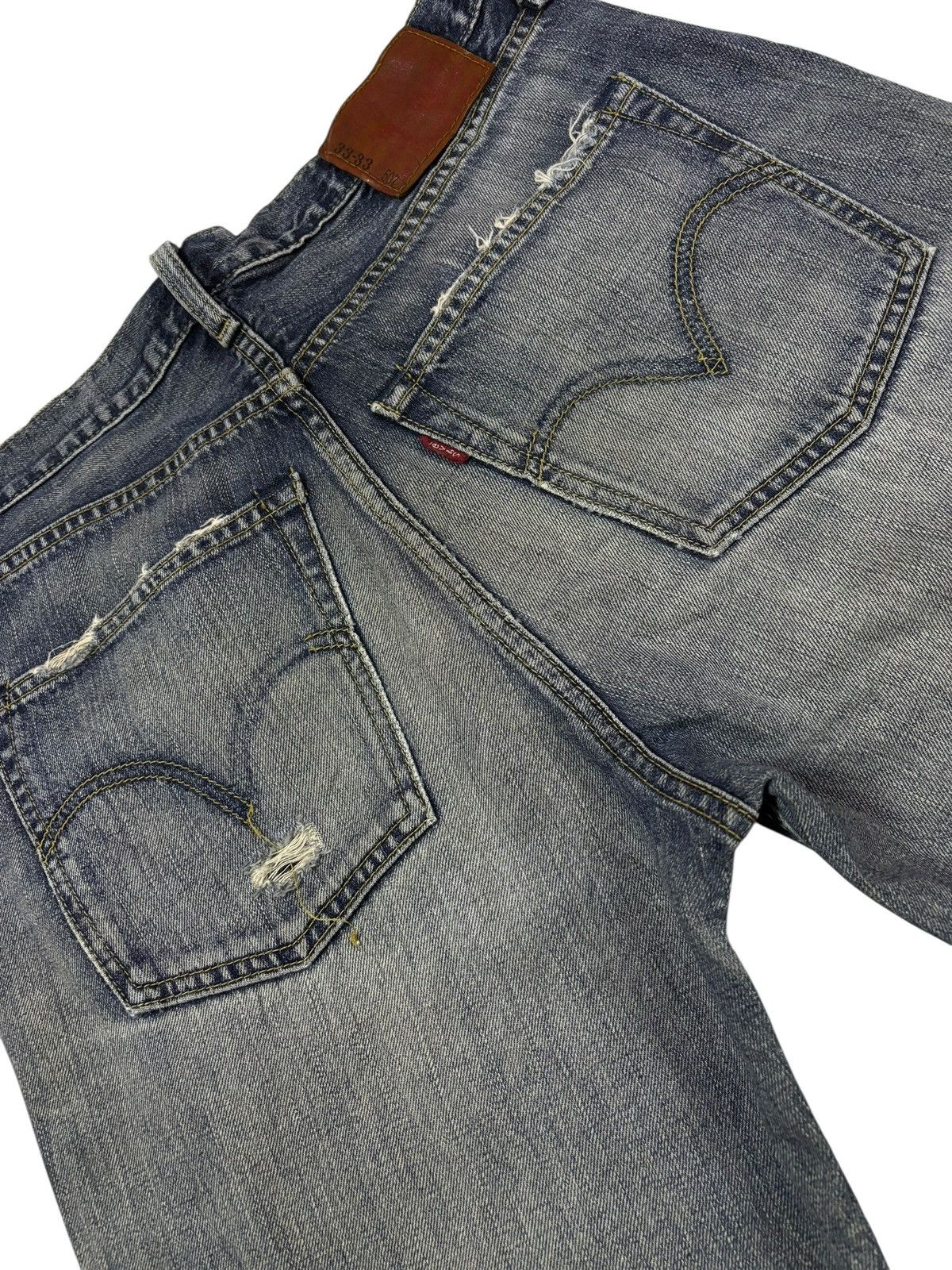 Levi's Vtg 90s Levis 507 Distressed Jeans Size US 32 / EU 48 - 5 Thumbnail