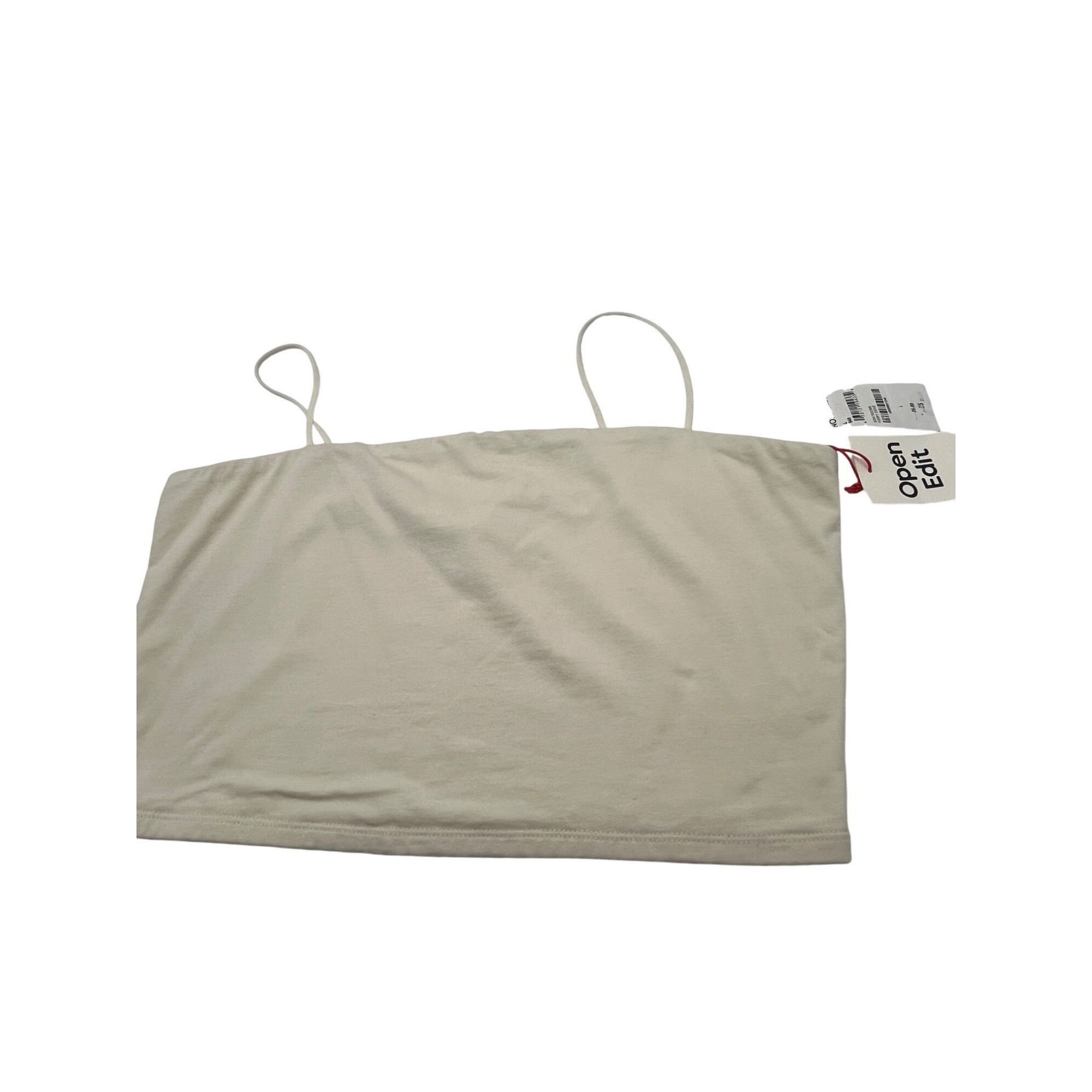 Other Open Edit Women's Spaghetti Strap Crop Tank Top, Ivory Dove, Size L / US 10 / IT 46 - 6 Thumbnail