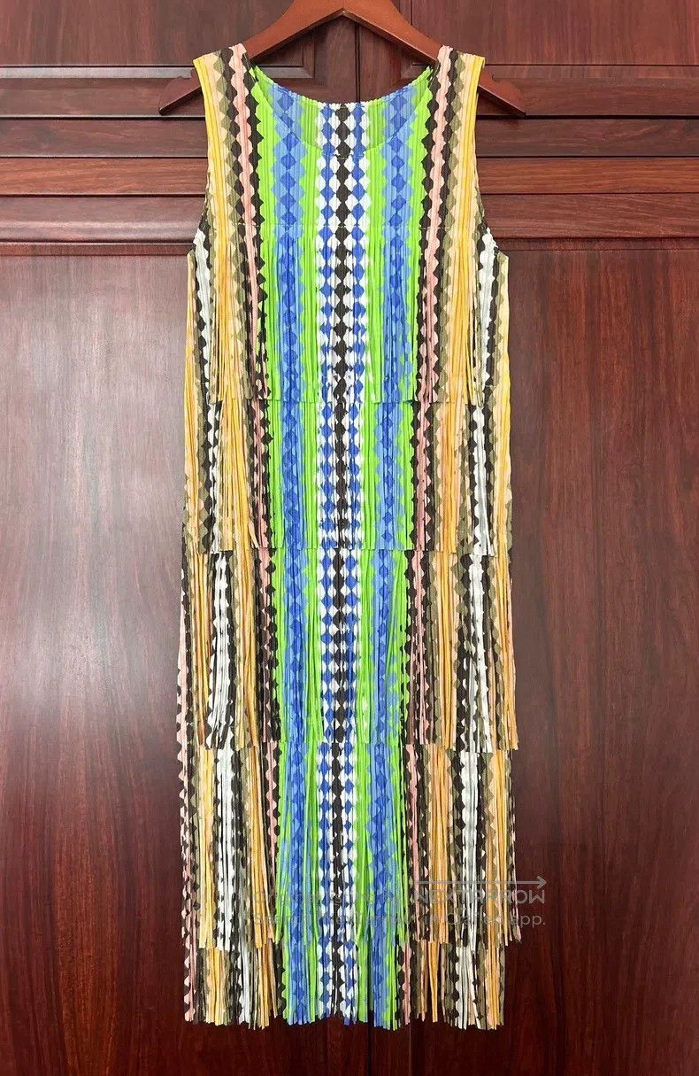 Issey Miyake Issey Miyake Colorful Fringed Dress Size M / US 6-8 / IT 42-44 - 1 Thumbnail
