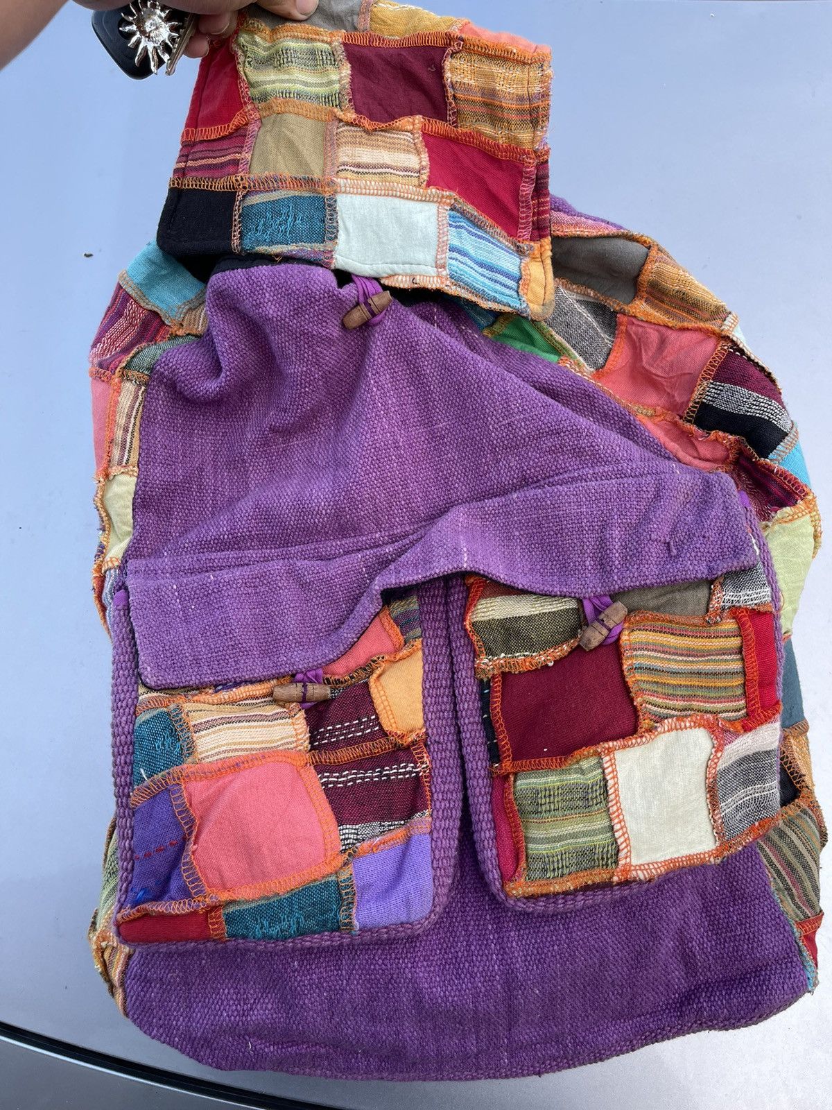 Japanese Brand VINTAGE 90’s PATCHWORKS BACKPACK STREETWEAR Size ONE SIZE - 2 Thumbnail