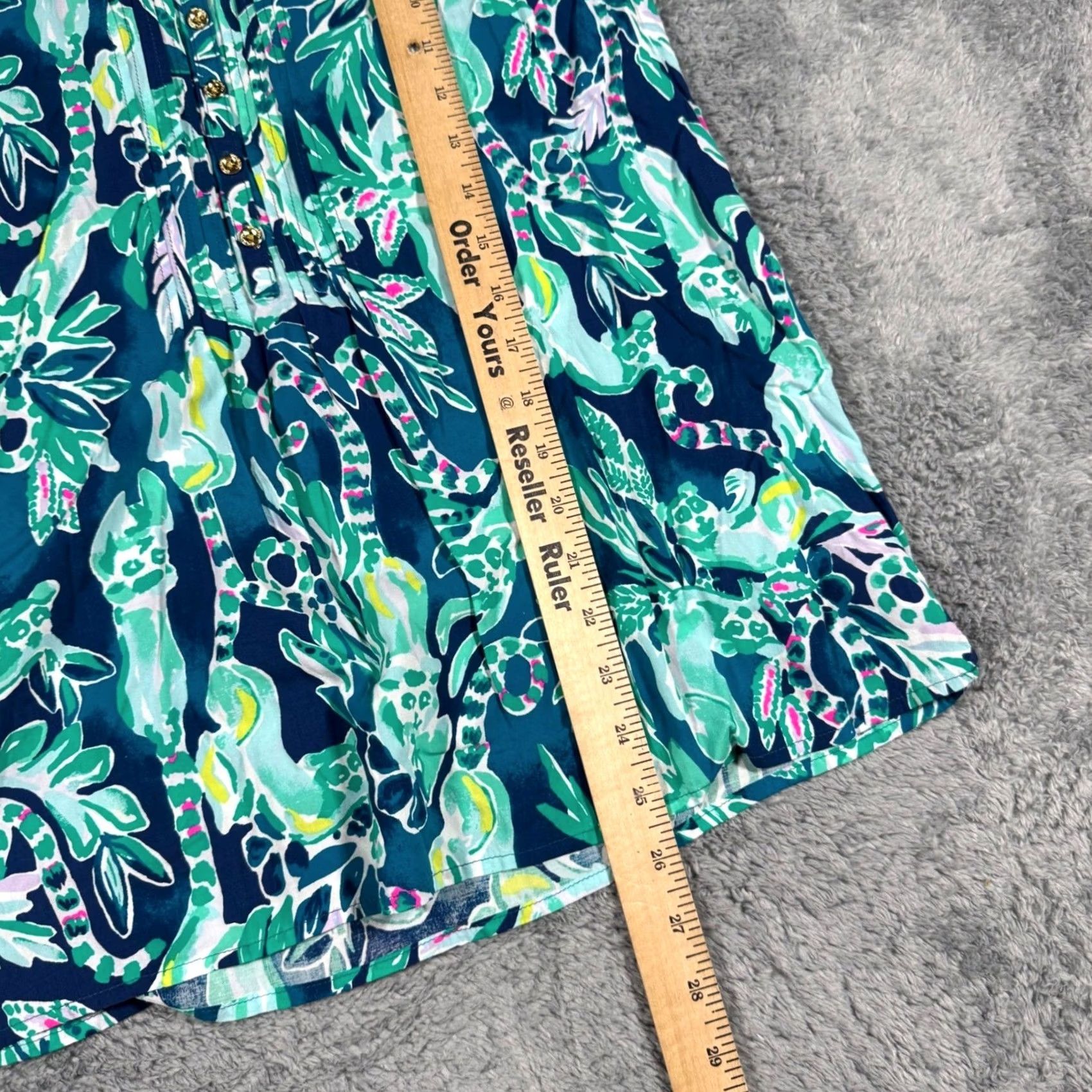 Lilly Pulitzer Lilly Pulitzer Harbour Island Tunic Womens Green Rayon XXS Size XXS / US 00 / IT 34 - 6 Thumbnail