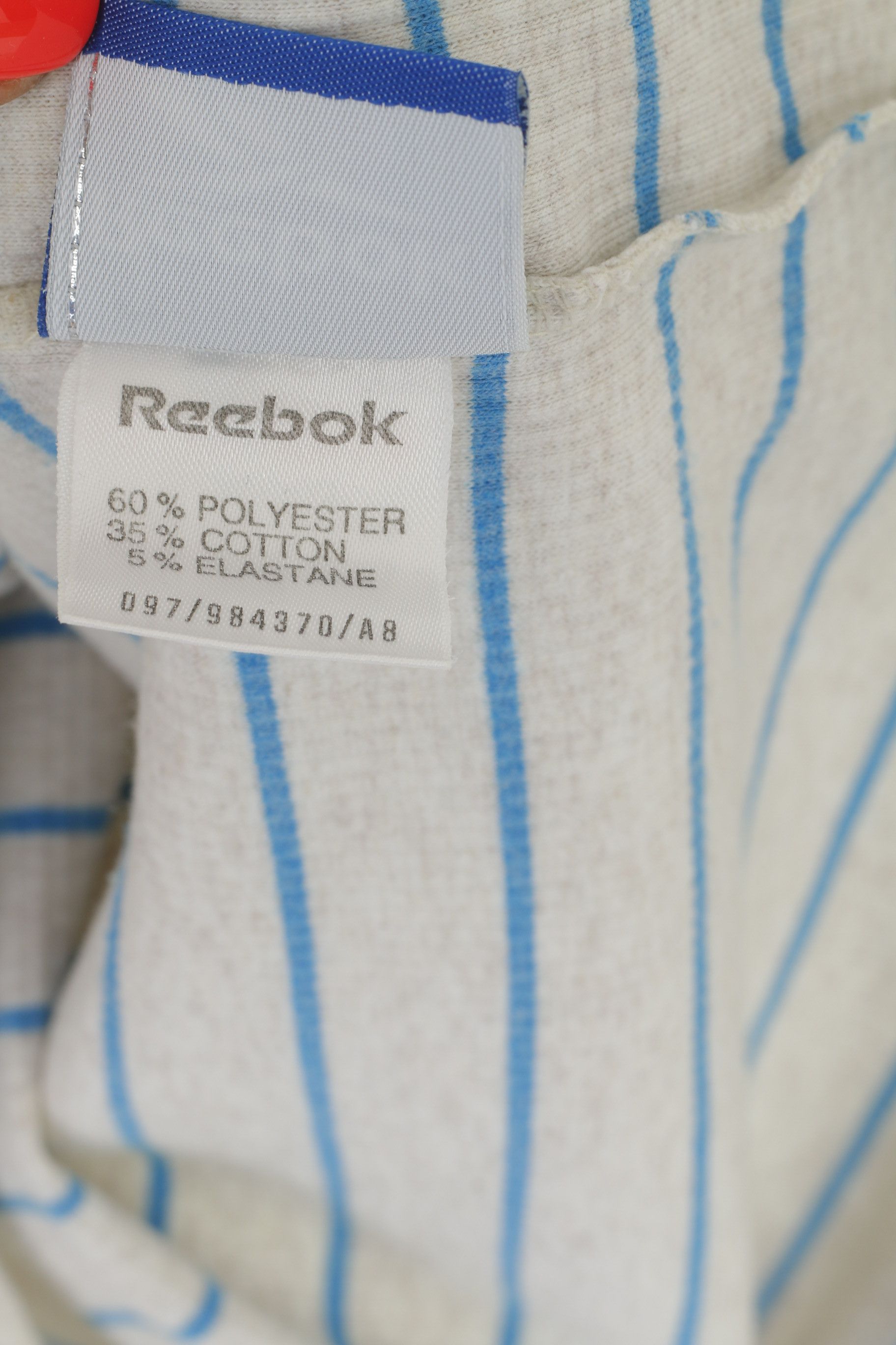 Reebok Reebok Men M Shirt Beige Blue Striped Vintage 2617 Size US M / EU 48-50 / 2 - 5 Thumbnail