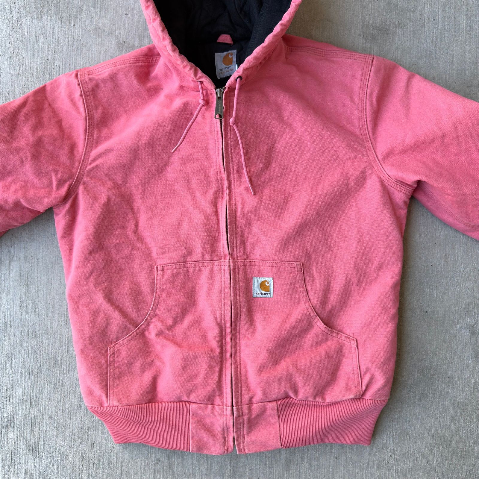 Carhartt × Vintage Carhartt WOMENS J130 pink hooded work wear jacket Size US M / EU 48-50 / 2 - 3 Thumbnail