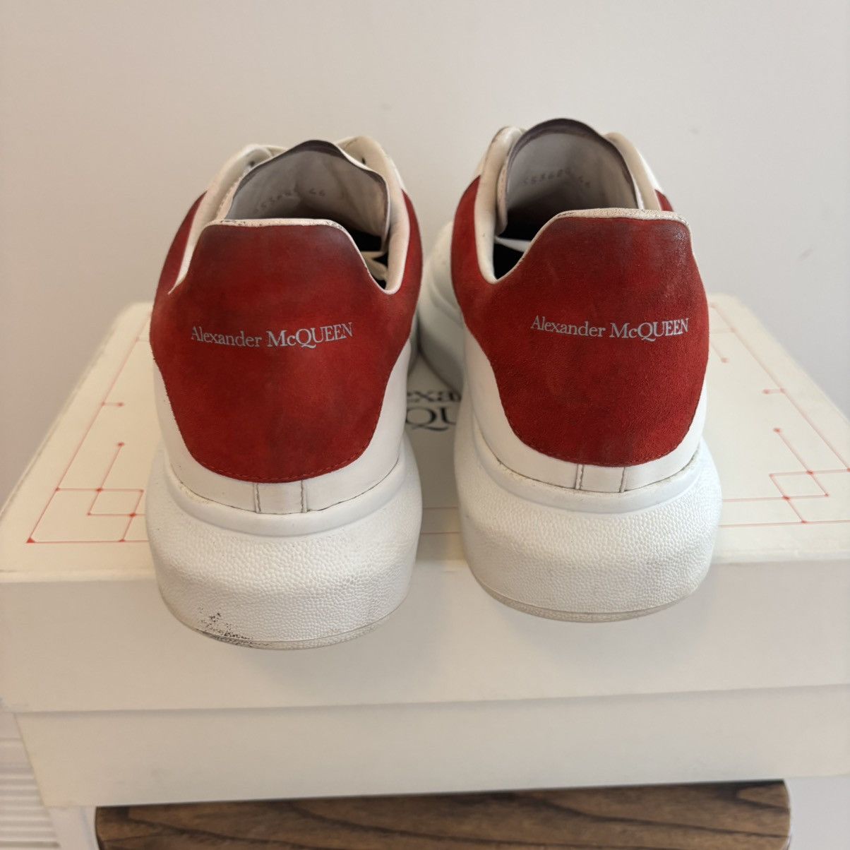 Alexander McQueen Alexander Mcqueen white red sneakers size 46 Size US 13 / EU 46 - 5 Thumbnail