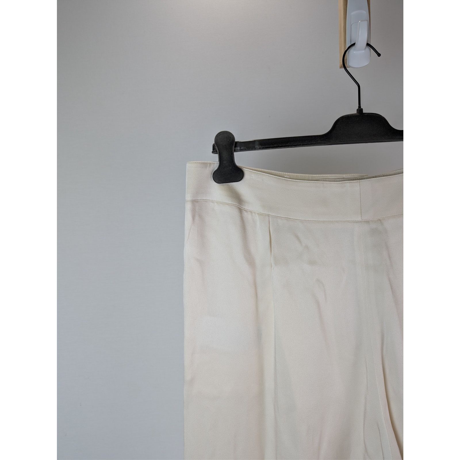 Saint Laurent Paris o1rshd1 Satin Crepe Pants in Craie Size US 38 / EU 54 - 14 Thumbnail