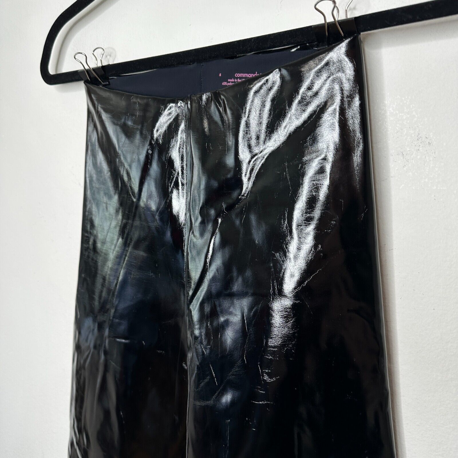 Commando Commando Black Crackle Faux-Patent Legging Shiny High Rise S Size 26" / US 2 / IT 38 - 3 Thumbnail